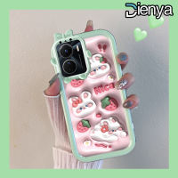 DIENYA Casing Ponsel untuk VIVO Y16 Y35 5G Y56 5G Y02s Y15s Y15a Y01 S1 Case penutup casing silikon HP Monster kecil softcase pola kepala kelinci stroberi 3D kesing