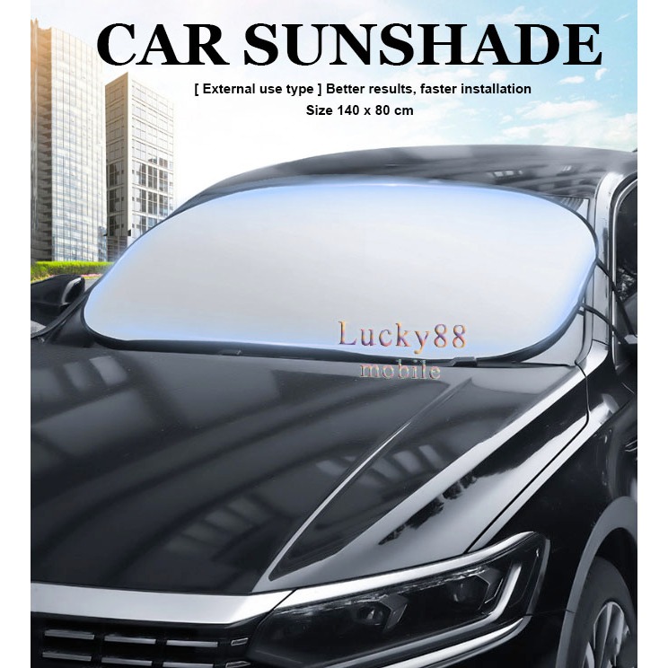 Car Windshield Foldable Car Sunshade Sun Visor Front Window 140cm x 80cm Pelindung Matahari Reflektif UV untuk Mobil Universal Sedan SUV MPV Compact Car Hatchback Geely Chery Jetour Jaecoo BYD Alphard Toyota Inova Furtuner sunshade sun visor Tirai Kaca Harga 50,900 rupiah*Gratis Ongkir