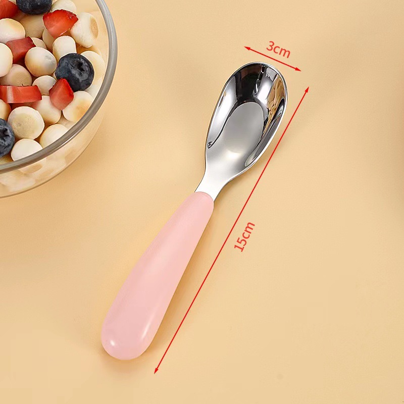 Est Sendok Stainless Steel Sendok Nasi Anak Sendok Sup Rumah Tangga Sendok Makanan Bayi COD