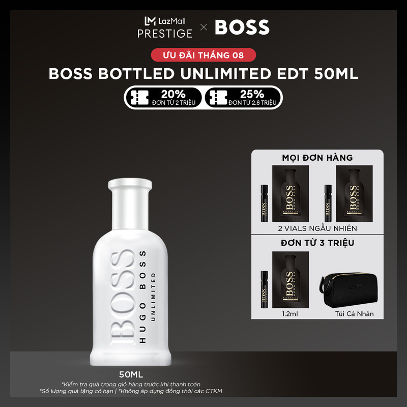 Nước hoa nam boss bottled unlimited edt 50ml