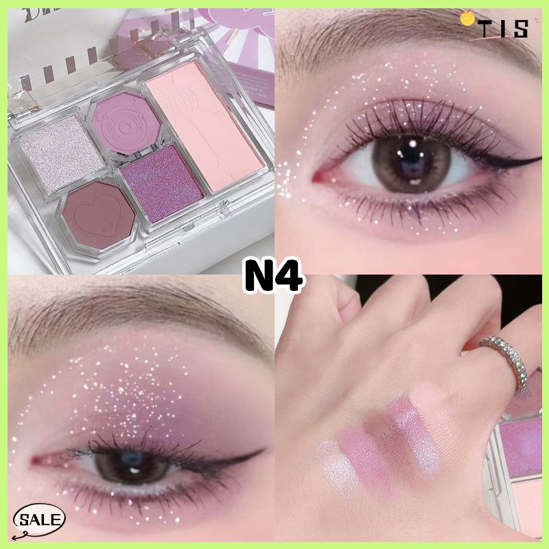 Follow Get New【TIS】 Dikalu 5 màu sắc bóng mắt tấm mềm sương mù đôi mắt đen mờ Pearlescent lâu dài không thấm nước mắt sắc tố trang điểm tấm Hàn Quốc - 5
