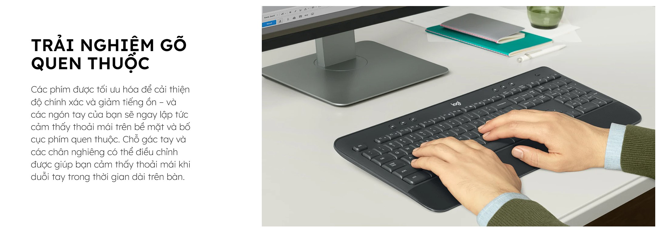 Bộ bàn phím chuột không dây Logitech MK545