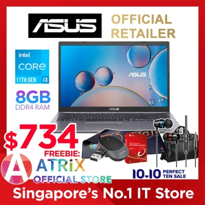 【Free Bluetooth Speaker】ASUS Vivobook X515EA-BR1294T | 15.6 HD | Intel Core i3-1115G4 | 8GB DDR4 | 256GB SSD | Iris Xe Graphics | 1Y Warranty