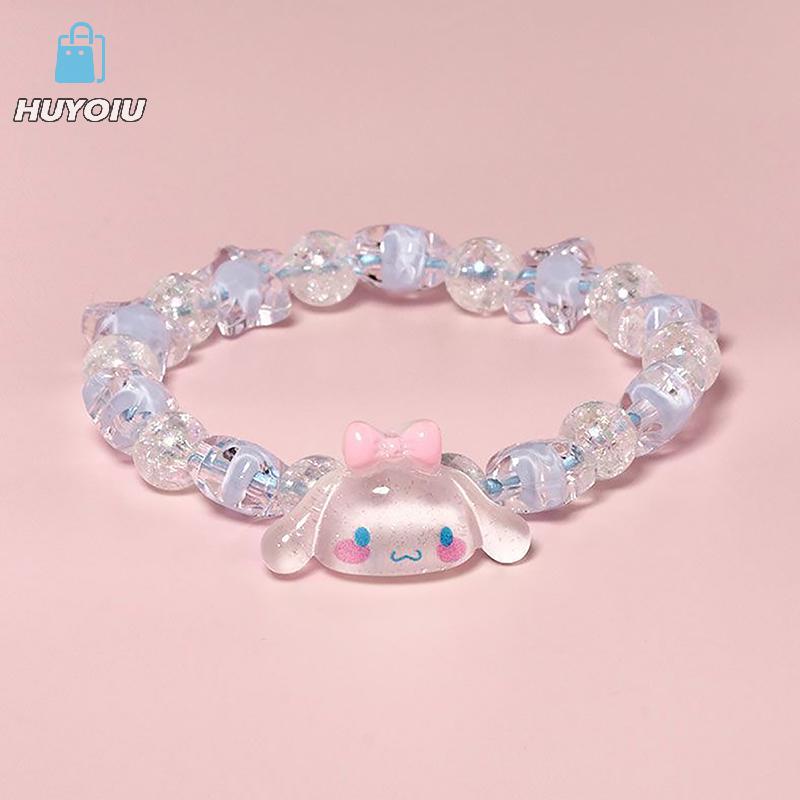 HUYOIU Sanrio Anime Pha Lê Vòng Đeo Tay Kuromi My Melody cinnamoroll Phim Hoạt Hình Vài Vòng Đeo Tay