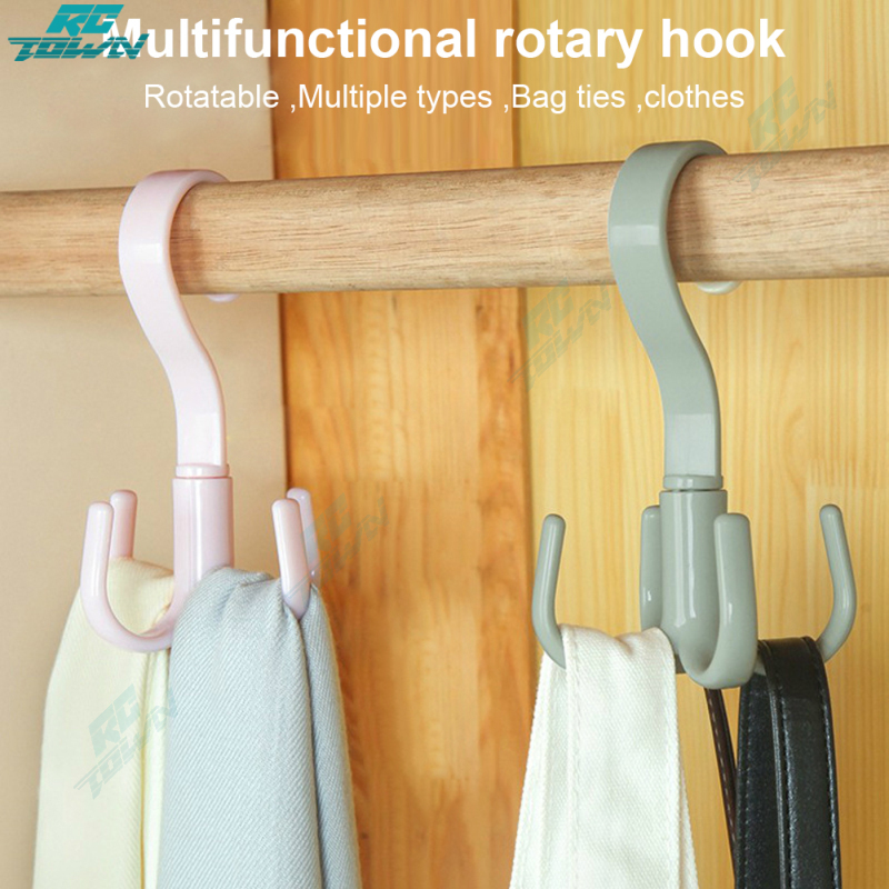 4-claw Hanger 360 Degree Rotatable Multifunctional Kitchen Storage Hook For Hanging Bag Scarf Belt Clothes ราคา 23 บาท*ส่งฟรี