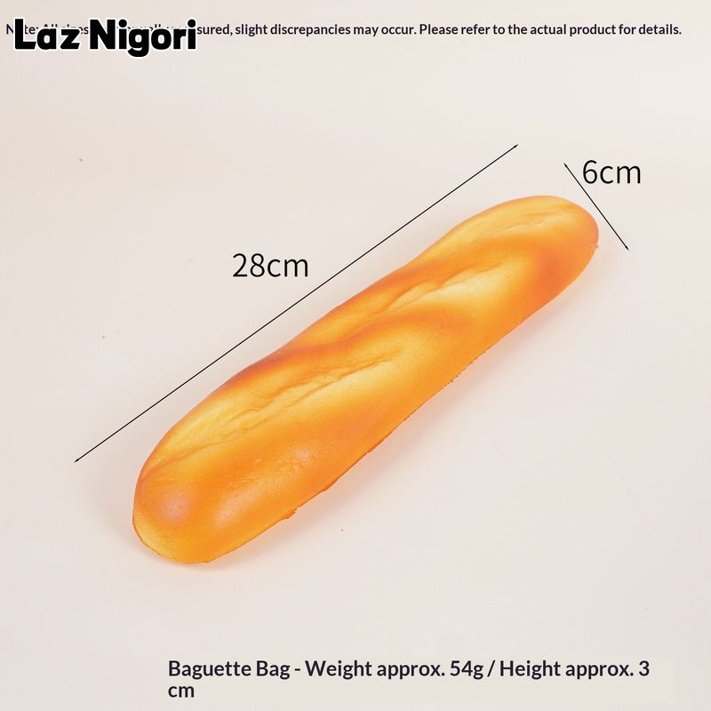 Laz Nigori PU Realistic Slow Rebound Bread Toy - Stress Relief Squeezable Fake Food Baguette for Adults ราคา 37 บาท*ส่งฟรี