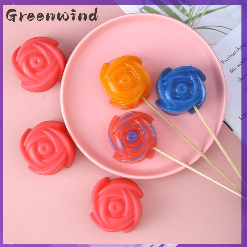 Greenwind 12pcs khác nhau Thiết kế hoa Silicone khuôn sô cô la bánh pudding Ice KHUÔN CUPCAKE bánh công cụ DIY Mini xà phòng nến khuôn mẫu