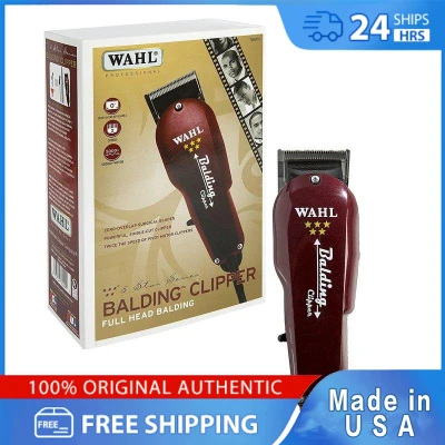 2021 new WAHL Professional 5-Star Balding Clipper #8110 – Great for Barbers and Stylists – Cuts Surgically Close for Full Head Balding – Twice the Speed of Pivot Motor Clippers – Accessories Included