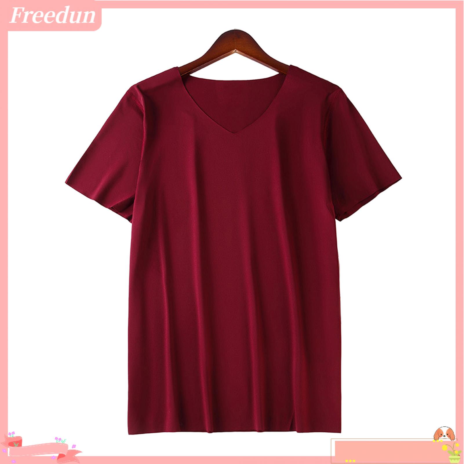 Freedun®Người Đàn Ông T-Shirt tay ngắn V Cổ Mỏng M Để 4XL nhanh khô Thời Trang Phố màu trơn Áo Thun 