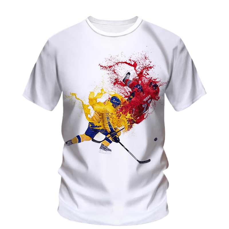 Fashion New Hockey Sports graphic t shirts For Men Summer Trend Casual