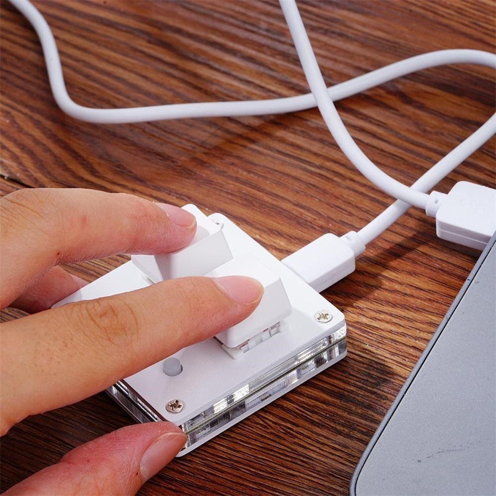 BVRZO USB Phụ kiện máy tính Bàn phím macro Bàn phím cơ Lập trình Công tắc xanh/đỏ Bàn phím 2 phím Bàn phím mini Bàn phím 1 phím Bàn phím chơi game