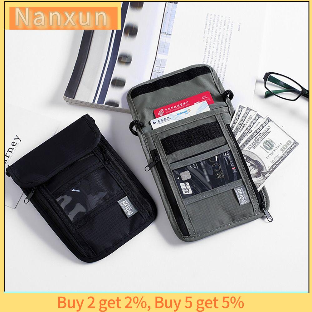 NWSJ Không thấm nước Túi ID hộ chiếu RFID Đa năng Nylon Ví đựng thẻ tín dụng ID Di động Ví Du lịch