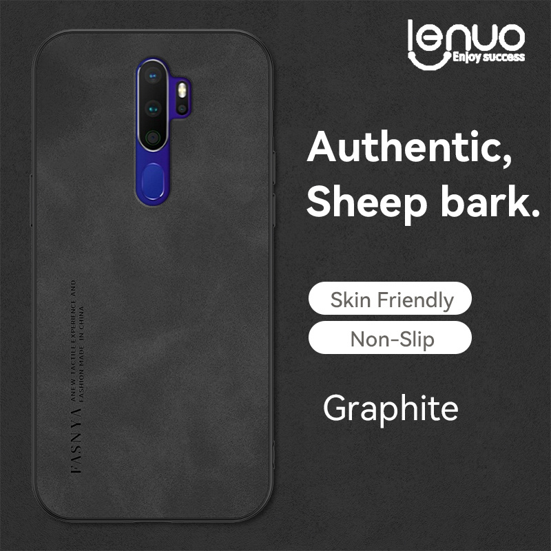 Lenuo da thuộc da cừu Ốp chống sốc cho Oppo k11x K1 K3 K5 k9x K10 Pro Vỏ lưng mờ sang trọng