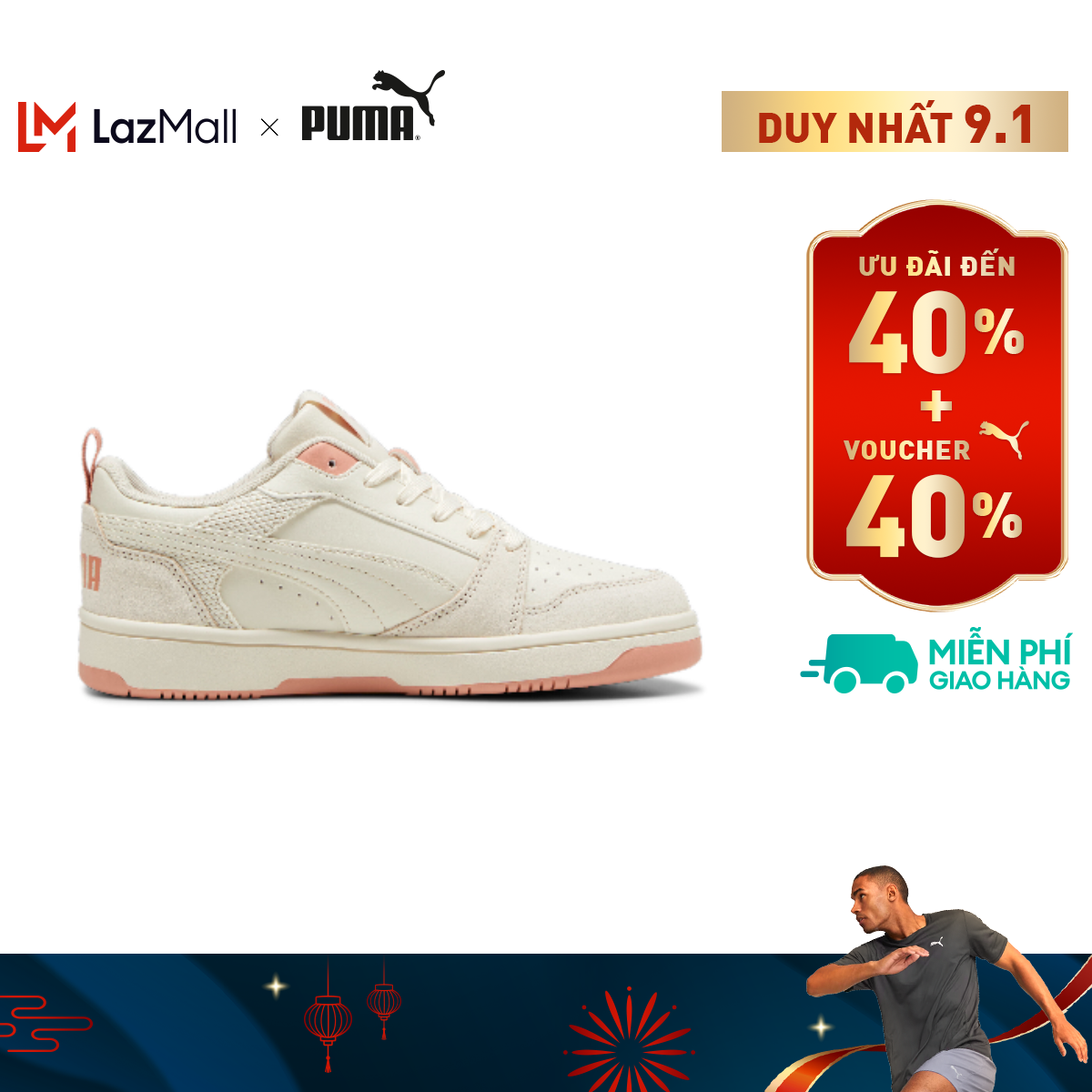 Giày thời trang PUMA Nữ Rebound V6 Màu Trắng