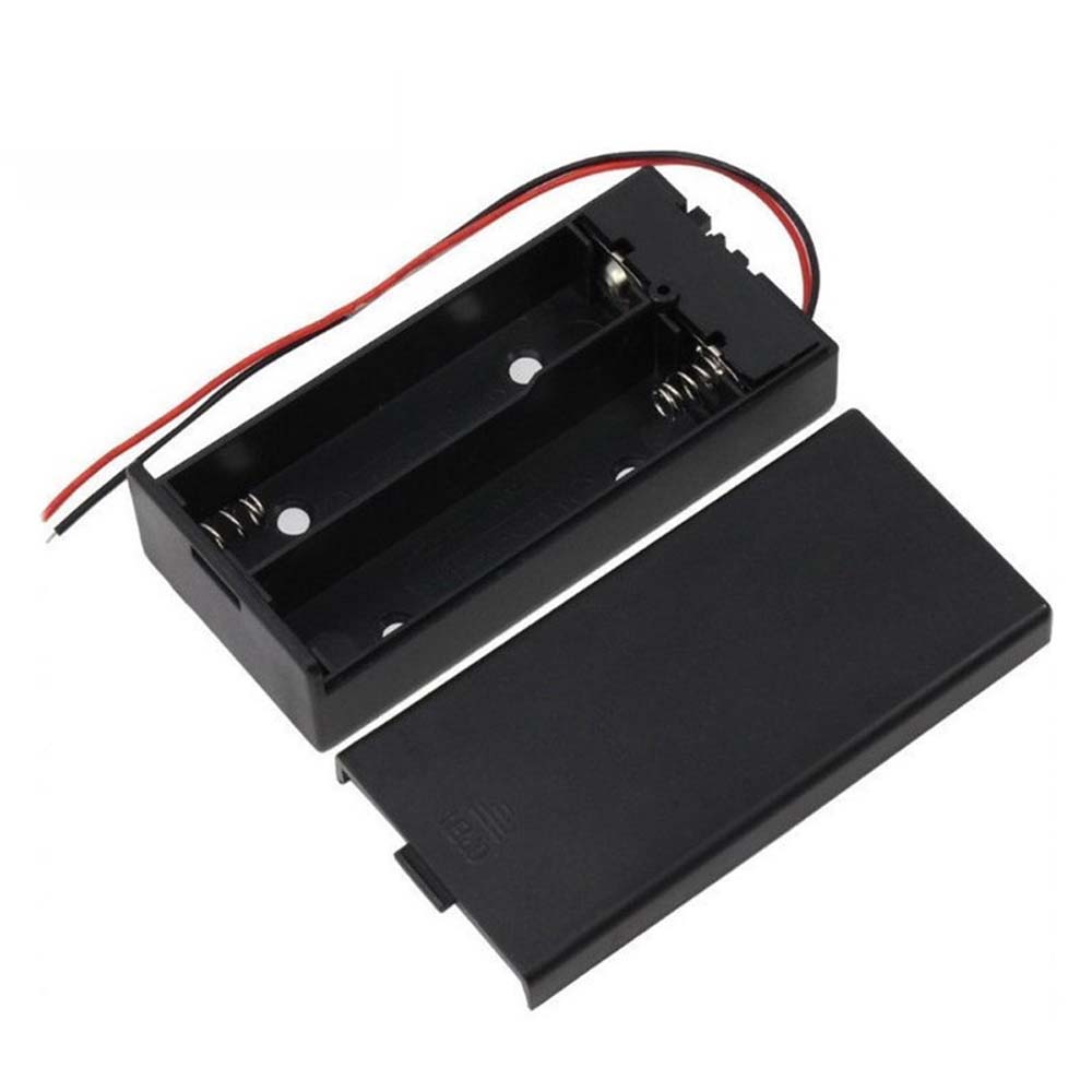 YUBAGUANB 2X Chất lượng cao cho pin 18650 Hộp dự phòng điện Hộp lưu trữ Hộp đựng pin Giá đỡ pin Hộp lưu trữ pin 2 khe Hộp pin