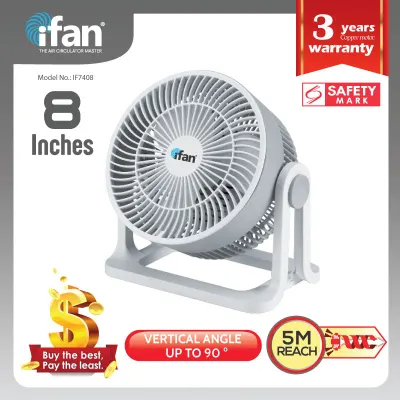 iFan Table fan, Desk fan 8 inch Turbo Fan, Desk, table fan Air Circulator with Airflow (IF7408)