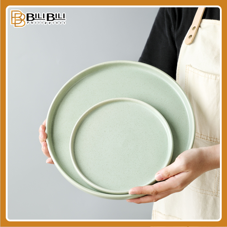Product photo of BILI.PH matte speckled stoneware plates and bowls from its Lazada listing