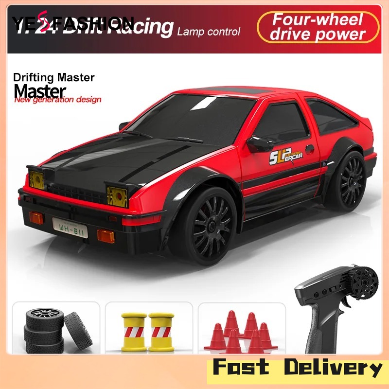 Yesfashion S812 Remote Control Car 4WD 1:24 2.4G RC Cars Toy 2 Speed On-Road Vehicles Model With Front And Rear Lights Gifts For Boys Girls ราคา 443 บาท*ส่งฟรี