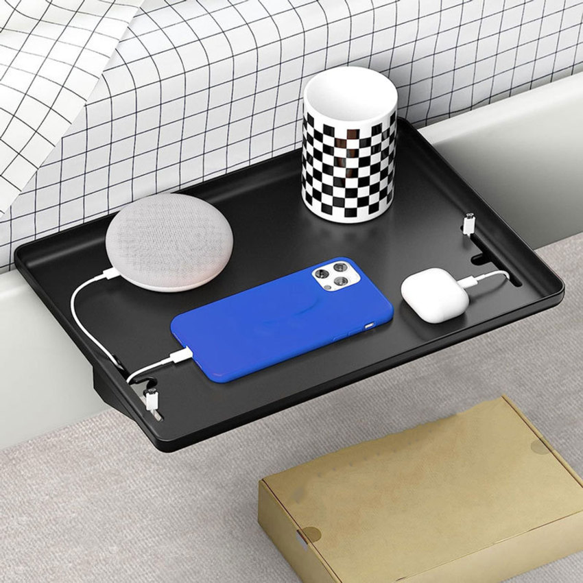 Bedside Shelf Bed College Dorm Room Bed Accessories Nightstand Snack Organizer Floating Bed Side Table Tray Shelf ราคา 229 บาท*ส่งฟรี