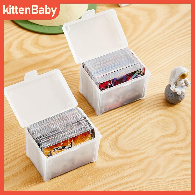 kittenBaby กล่องเก็บการ์ดสำหรับการ์ดเกม1 2ชิ้นการ์ดการซื้อขายการ์ดกีฬากล่องใส่การ์ดแบบวางซ้อนได้แบบใส ราคา 38 บาท*ส่งฟรี