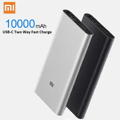 Xiaomi Mi 10000mAh Gen 3 Power Bank USB-C Two-Way Quick Charge 18W Powerbank Battery Charger PLM12ZM