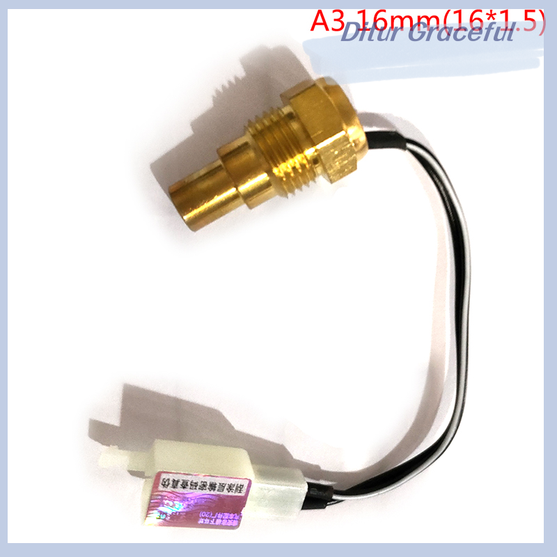 Ditur 12V 24V Xe Xe tải kỹ thuật số cảm biến nhiệt độ nước 50k Đầu cắm 10 14 16 21 Mét