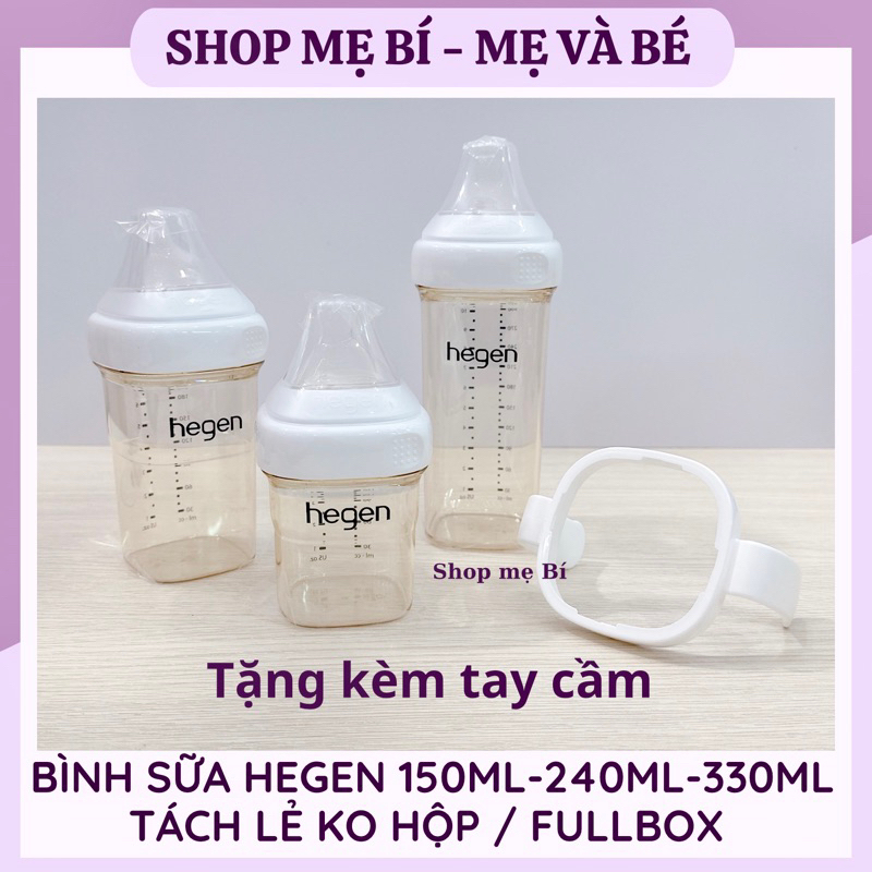 [ KÈM QT ] Bình sữa và Núm ti thay thế bình Hegen 150ml - 240ml - 330ml