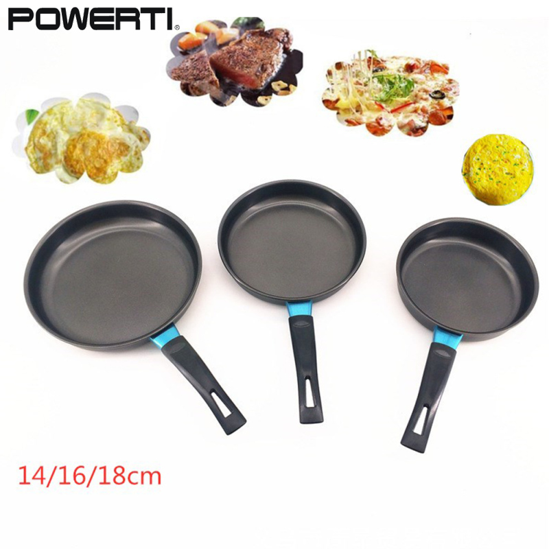 14/16/18cm Mini Non-sticky Flat Base Frying Pan for Induction Cooker ราคา 118 บาท*ส่งฟรี