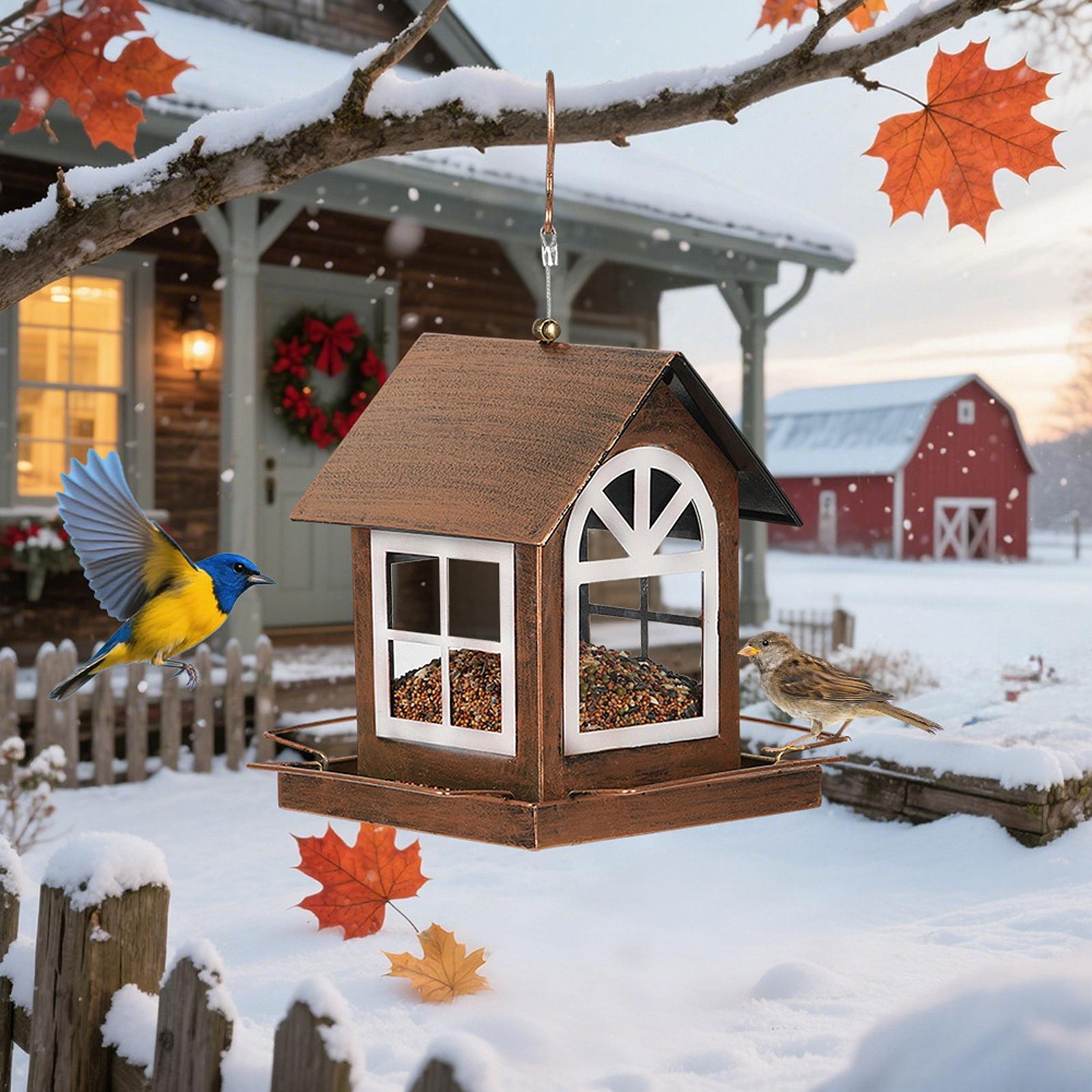 Miracle Shining Bird Feeder Hummingbird Feeder Large Capacity Rustic with Perches Weather Resistant for Patio Outdoor Backyard Yard Garden ราคา 5,680 บาท*ส่งฟรี