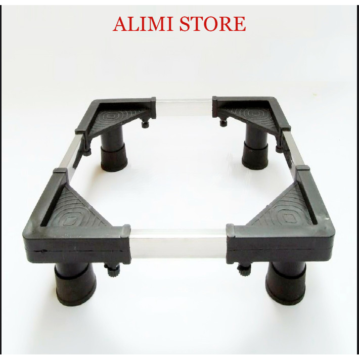Chân kê tủ lạnh, kệ máy giặt, kệ máy lọc nước đa năng chất liệu inox 304 chống rỉ cao cấp, bọc nhựa chống trơn trượt