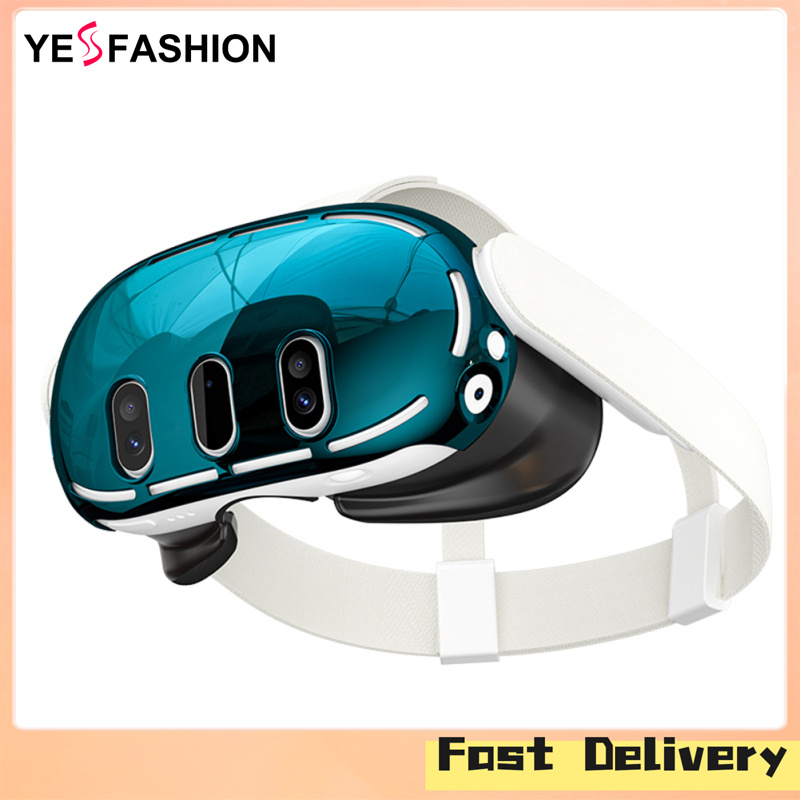 Yesfashion Store IN stock VR Headset Protective Cover Anti-Drop Goggles Protection Shell Colorful PC Protective Shell Anti-Scratch VR Goggles Protection Cover Compatible For Meta Quest 3 VR Headset ราคา 103 บาท*ส่งฟรี