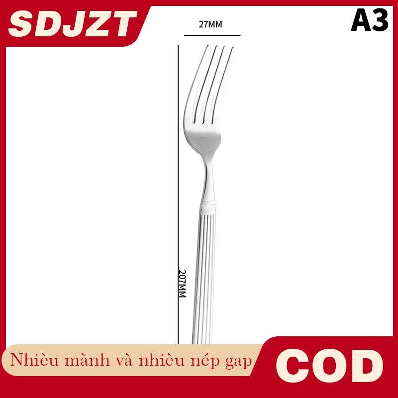 SDJZT Thép không gỉ bạc ăn tối ăn Dao trái cây nĩa muỗng dao kéo nhà bếp mặc kháng Bộ đồ ăn Bạc