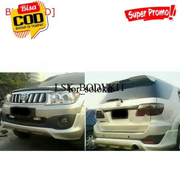 Bodykit Toyota Fortuner Adaptasi Body Kit Bodikit Grade-A Lentur-Kuat-Tebal Harga 1,107,000 rupiah*Gratis Ongkir
