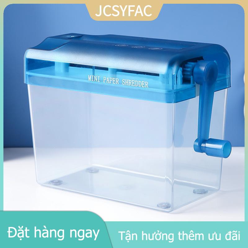 JCSYFAC YINGRAN Xách tay mini của nhãn hiệu giấy Shredder Hand Crank rõ ràng chất thải bin hoạt động đơn giản cho nhà sinh viên ký túc xá nơi làm việc sử dụng