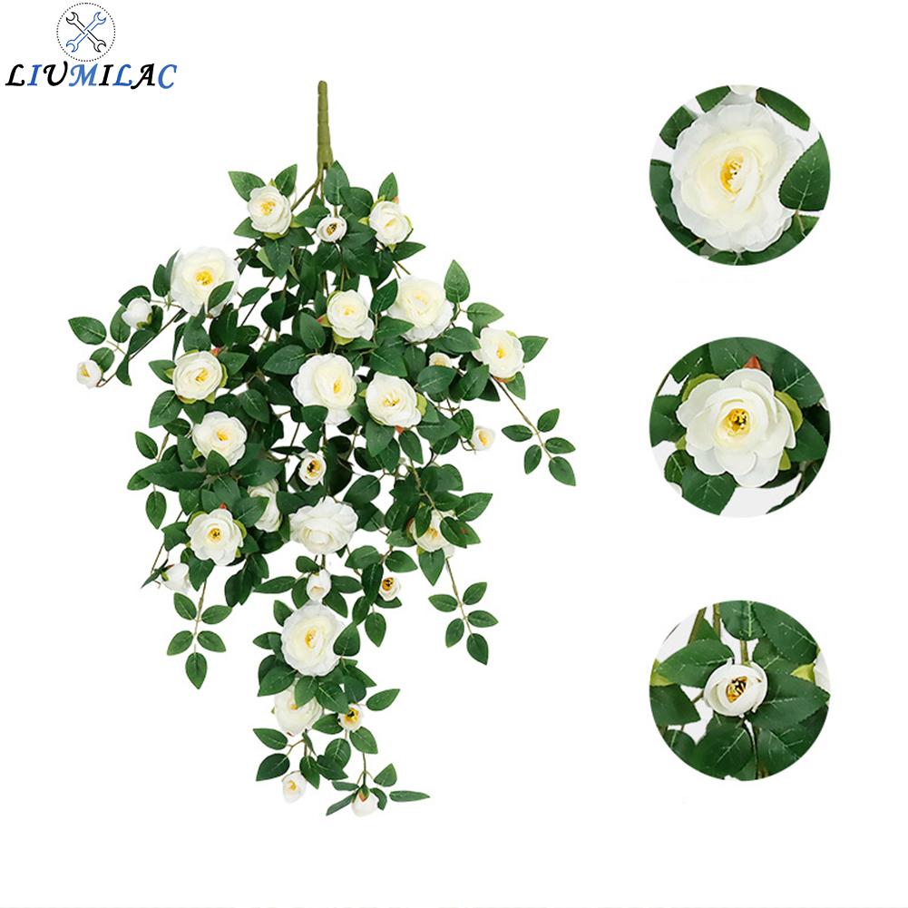 LIUMILAC Easy Restoration Artificial Hanging Plants Indoor Outdoor Use Silk Rose Flowers ราคา 7,107 บาท*ส่งฟรี