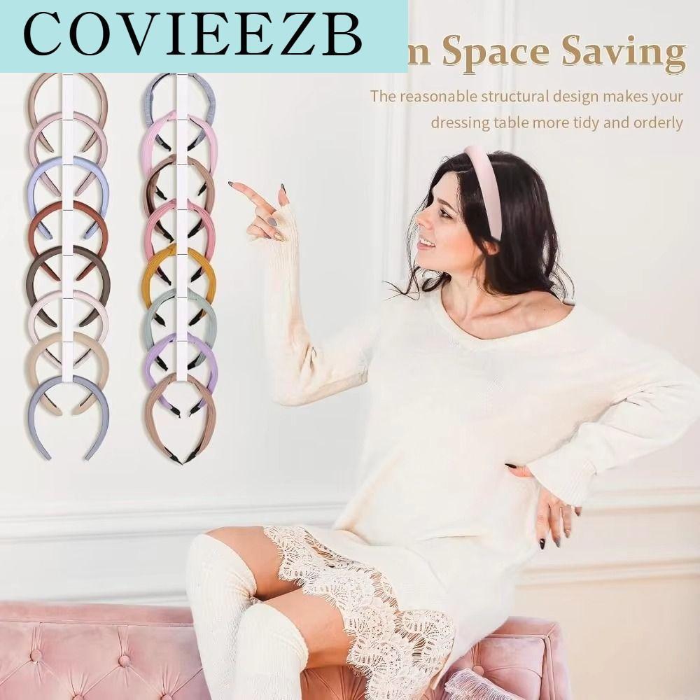 COVIEEZB ติดผนัง ที่จัดระเบียบที่คาดผม 8 ช่อง ประหยัดพื้นที่ ที่เก็บของสำหรับที่คาดผม ห้องพัก ยืดหยุ่น ที่ยึดที่คาดผมติดผนัง ตู้เสื้อผ้า ราคา 164 บาท*ส่งฟรี