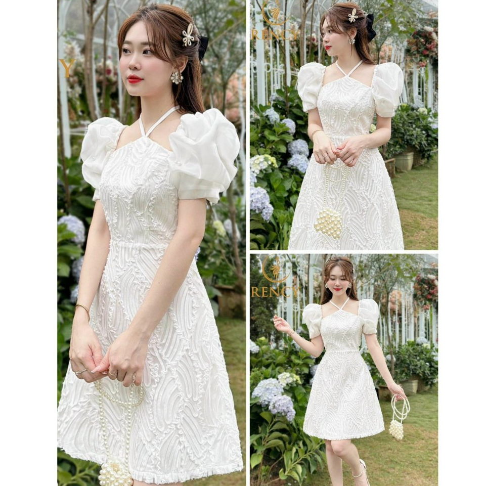 Váy dự tiệc váy đi hẹn hò Hà Thanh Boutique chất Ren sang chảnh đi chơi đi tiệc V424
