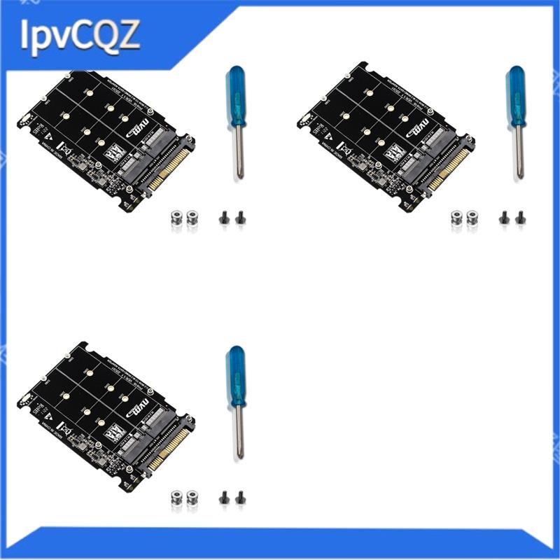 [IpvCQZ]3X M.2 SSD to U.2 Adapter 2in1 M.2 NVMe and -Bus NGFF SSD to PCI-E U.2 SFF-8639 Adapter PCIe M2,Without Shell