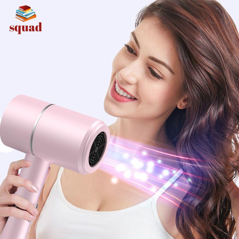 SQUAD 800W Máy sấy tóc có thể gập lại Tiếng ồn thấp Tiết kiệm không gian Máy sấy tóc Di động Điều chỉnh ba tốc độ Máy sấy tóc ion âm Du lịch