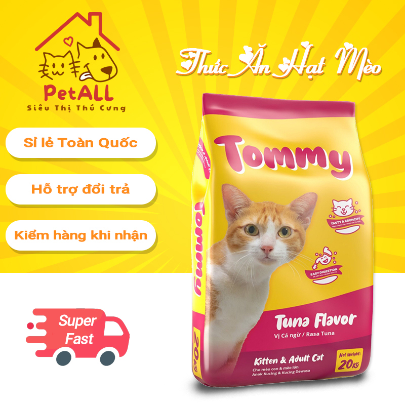 Bịch 20kg - Thức Ăn Hạt Cho Mèo Mọi Độ Tuổi Tommy