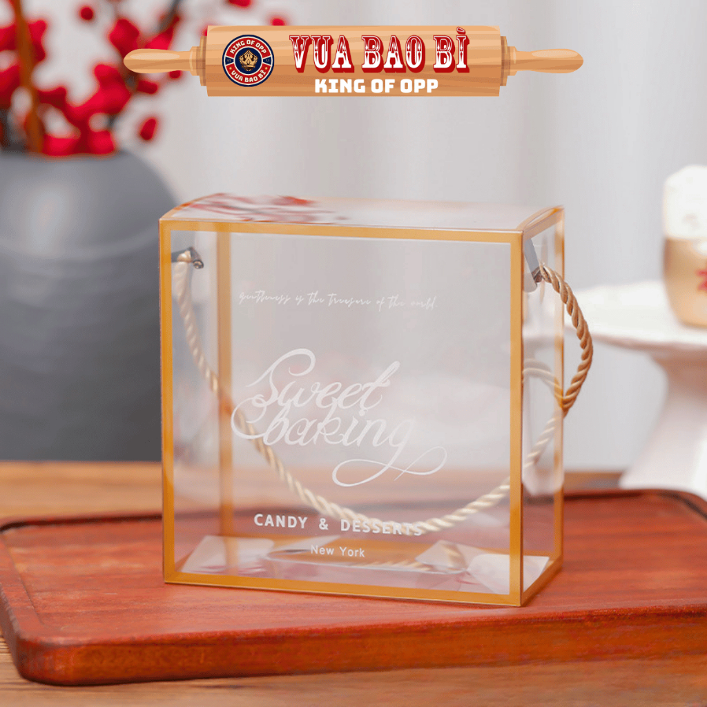 Set 5 Hộp đựng bánh kẹo SWEET BAKING hộp đựng quà trang trí tết noel... - VUA BAO BÌ