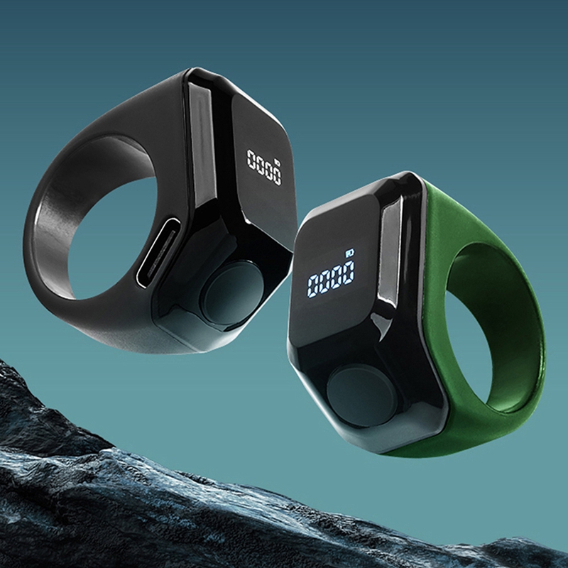 【Latest model】Smart APP Ring Counter Digital Display Counter Bluetooth Counting Ring Time Reminder Wearable Tasbih Ring