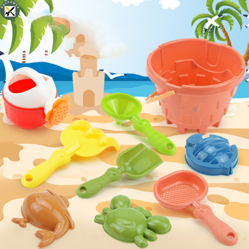 BouPower 9 Pcs Beach Sand Toy Set Outdoor Summer Game Children Gift For