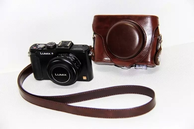 Vỏ đựng Túi máy ảnh bảo vệ bìa cho Panasonic Lumix DMC LX5 LX7 LX3 cà phê mới
