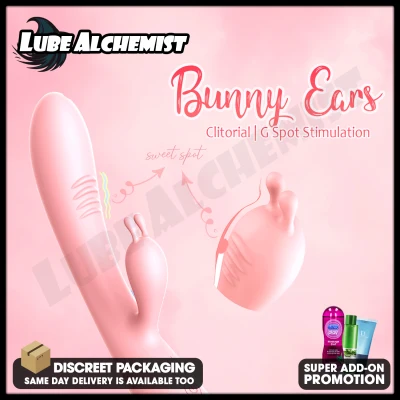 LubeAlchemist™ Chokchok Rabbit Vibrator Stick Bunny Dildo G Spot Sex Toys for Female Clitoris Stimulator Sex Toy for Male Erotic Clit Sexual Silicone Sex Toy for Couple [ Discreet Packaging ]