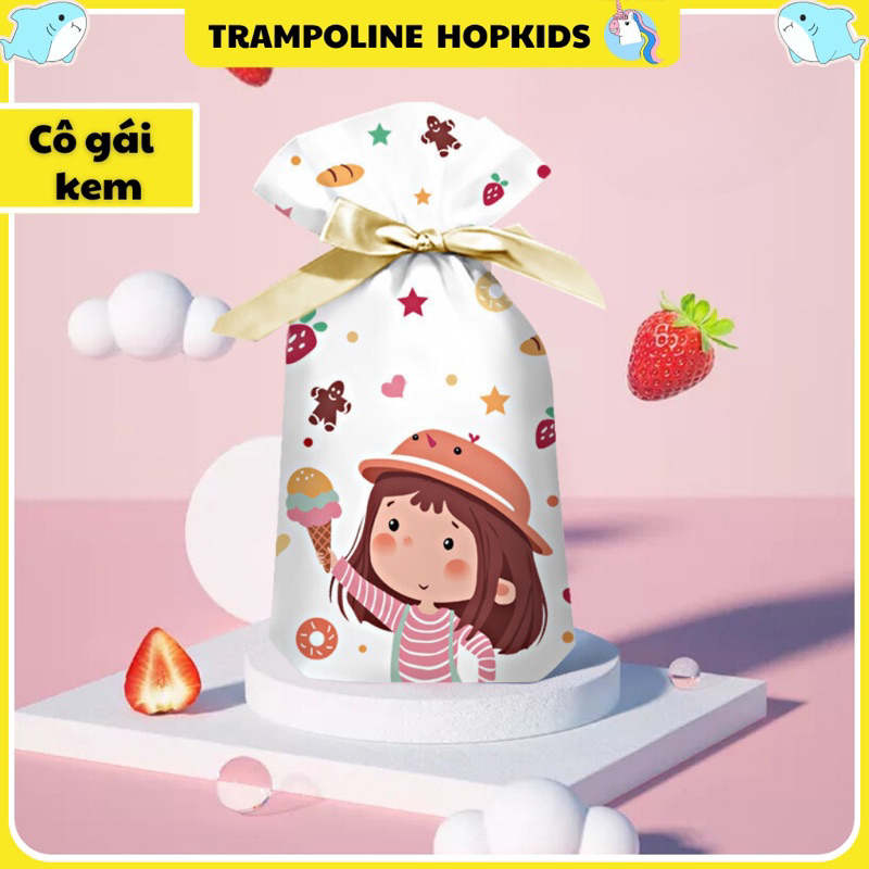 Túi đựng quà có dây nơ buộc cute dễ thương túi gói quà sinh nhật nhỏ quà tặng học sinh cuối kỳ tổng kết năm học QT34