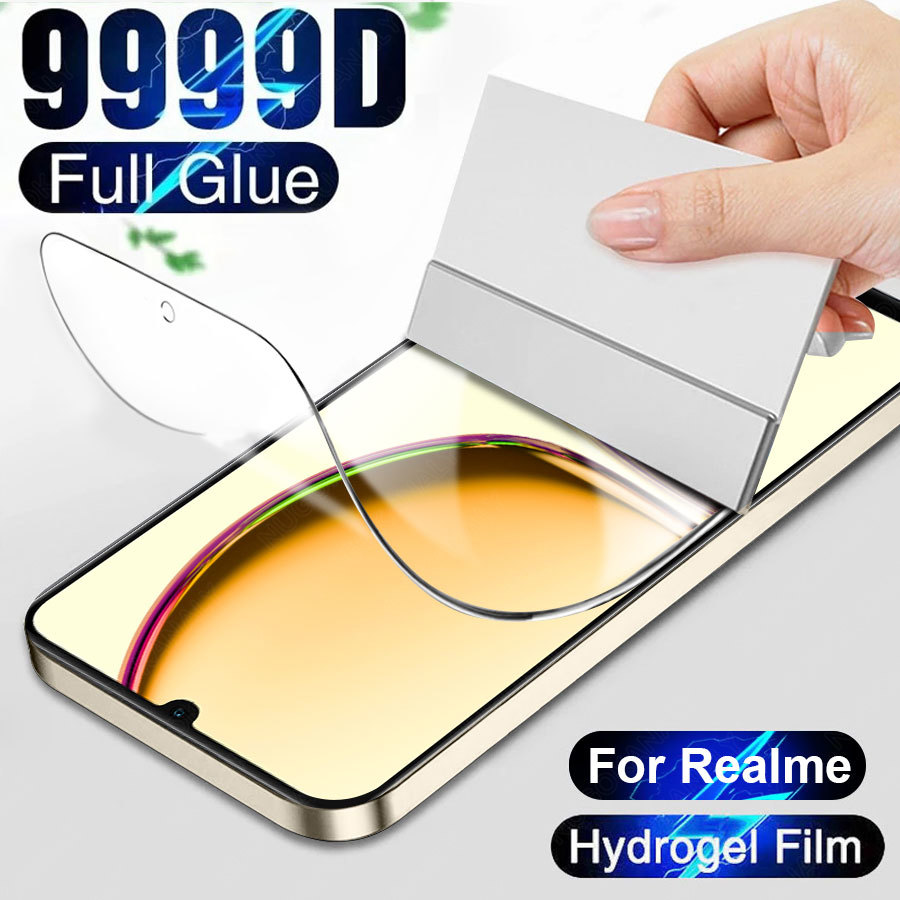 Bọc hoàn toàn Hydrogel mềm phim cho Realme C51 C55 C53 C35 C33 2023 C31 C30 c30s C20 c20a C21 c21y c25y C25 c25s C2 C3 C11 C12 C15 miếng bảo vệ màn hình phim