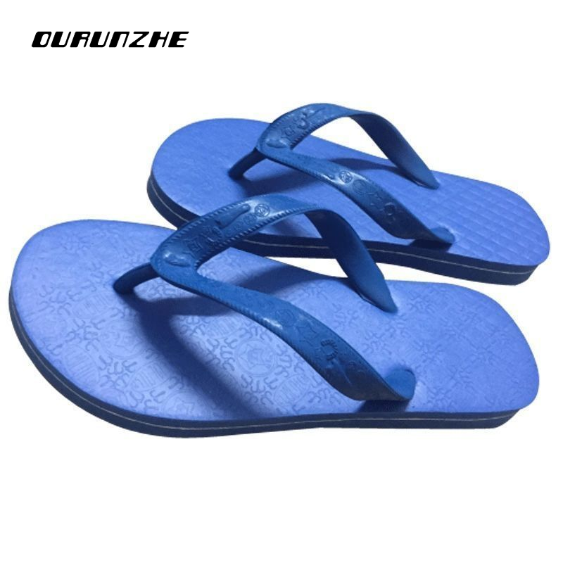 OURUNZHE รองเท้าแตะยางแฟชั่นสำหรับผู้ชาย ทนทาน กันลื่น ใส่สบายเหมาะกับการเดินเล่นชายหาดและใช้ในชีวิตประจำวัน ราคา 181 บาท*ส่งฟรี