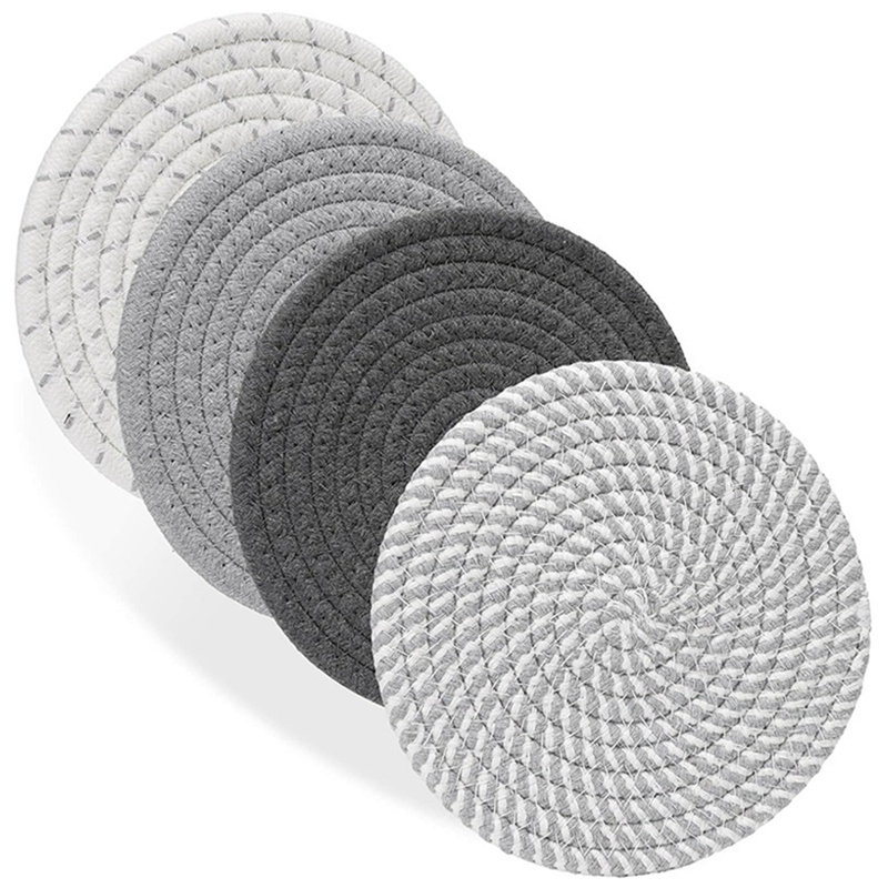 4PCS Trivets for Hot Dishes 7 Inch Heat Hot Pads Plate Mats for Kitchen Countertops Table Insulating Mat