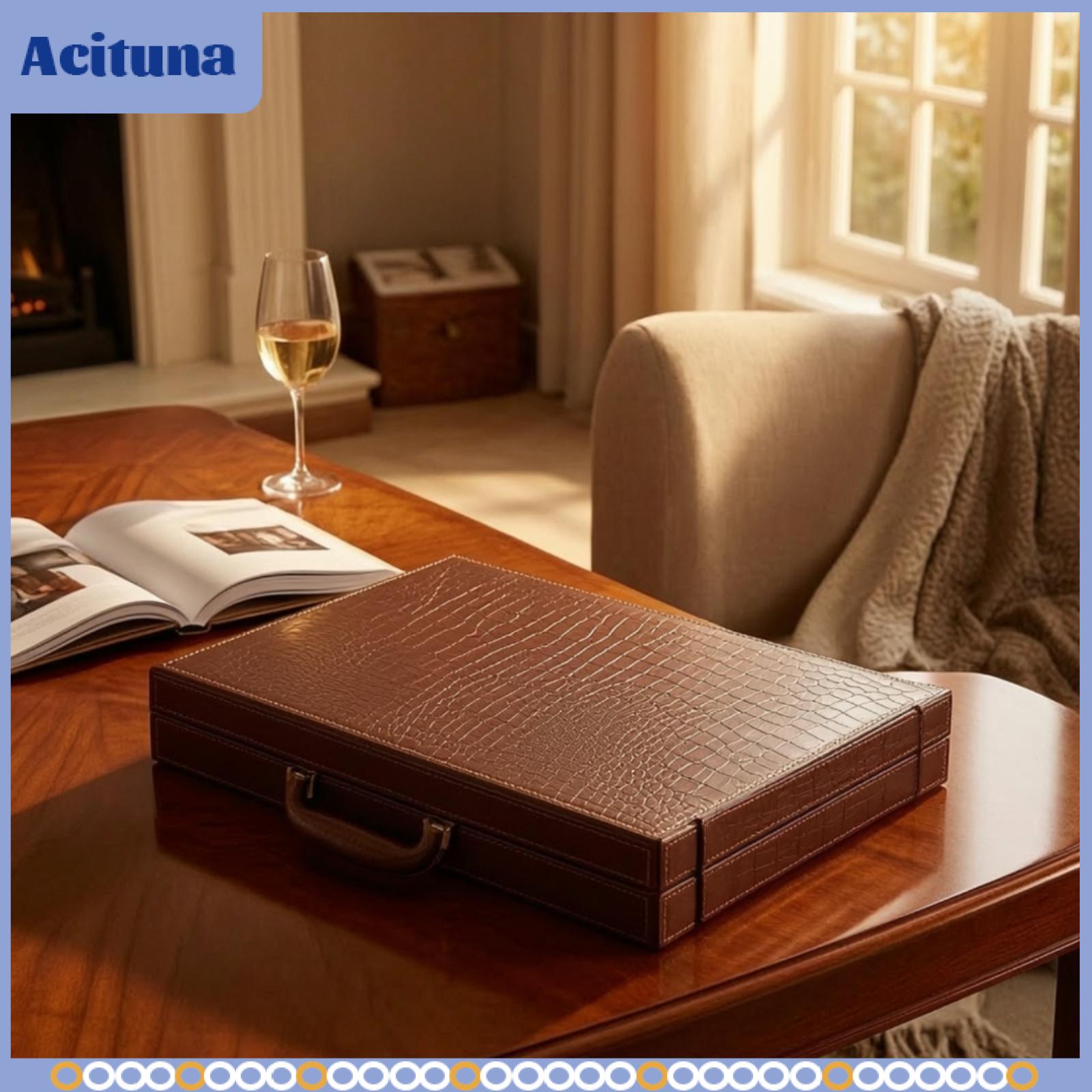 เครื่องครัวและอุปกรณ์บนโต๊ะอาหาร Acituna คุณภาพสูงบอร์ดความหนาแน่นขวดไวน์คอนเทนเนอร์ฝาปิดบานพับภายในแบ่งผู้ถือตู้แร็คสำหรับห้องครัว Party